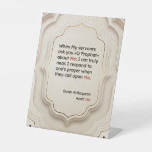 Table Signe islamique Pour vous rappeler de prier pour A