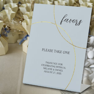 Table Signe minimaliste Cercles de mariage Faveurs