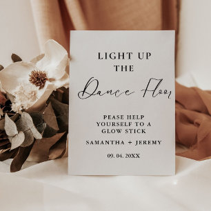 Table Signe minimaliste de Mariage de script moderne