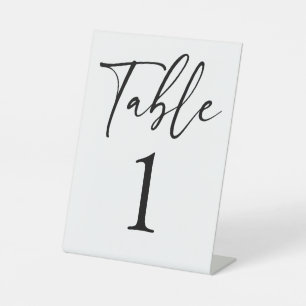 Table Signe minimaliste du numéro de tableau