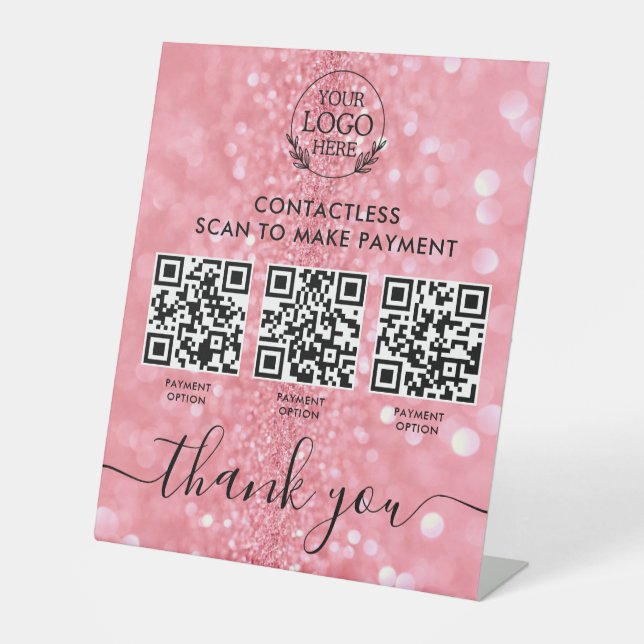 Table Signe Pedestal personnalisé avec paiement de code  (Recto)