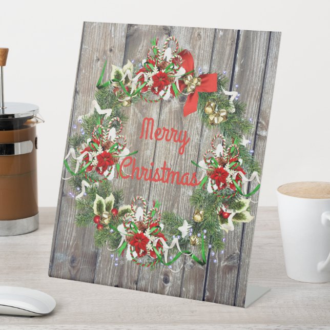 Table SIGNE PIÉTONNE DE CRÊTE DE Noël Rustique (In SItu)