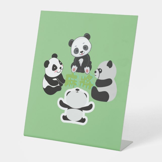 Table SIGNE PIÉTONNIÈRE DE Mahjong Panda Cute Funny (Recto)