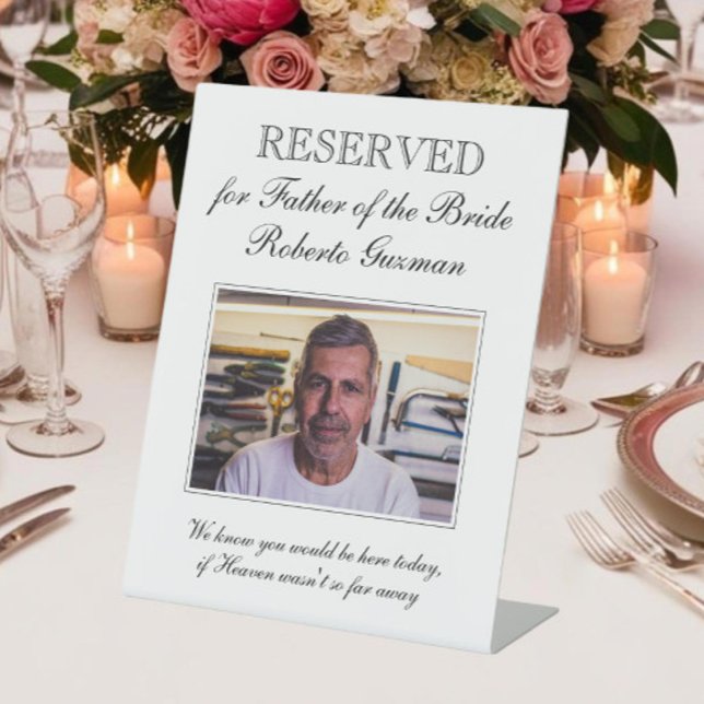 Table Signe réservé pour le Mémorial du Père de la Marié (Créateur téléchargé)