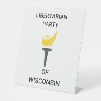 Table stand pedestal sign