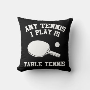 Table Tennis Apparel Fun Tennis Players Design Throw Pillow