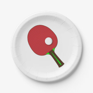 Table Tennis Bat Paper Plate