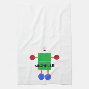 Table Tennis Cartoon Kitchen Towel