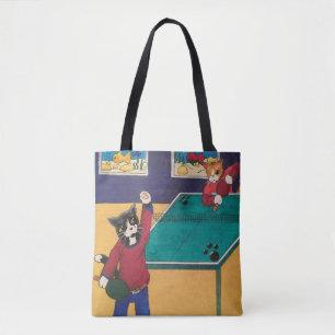 Table Tennis Cats Tote Bag