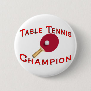 Table Tennis Champion 2 Inch Round Button