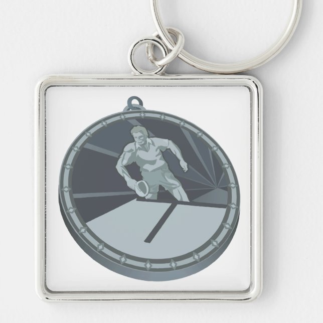 Table Tennis Champion Keychain (Front)