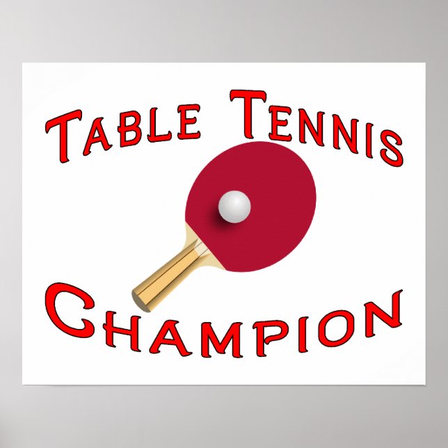 Table Tennis Champion Poster (Front)
