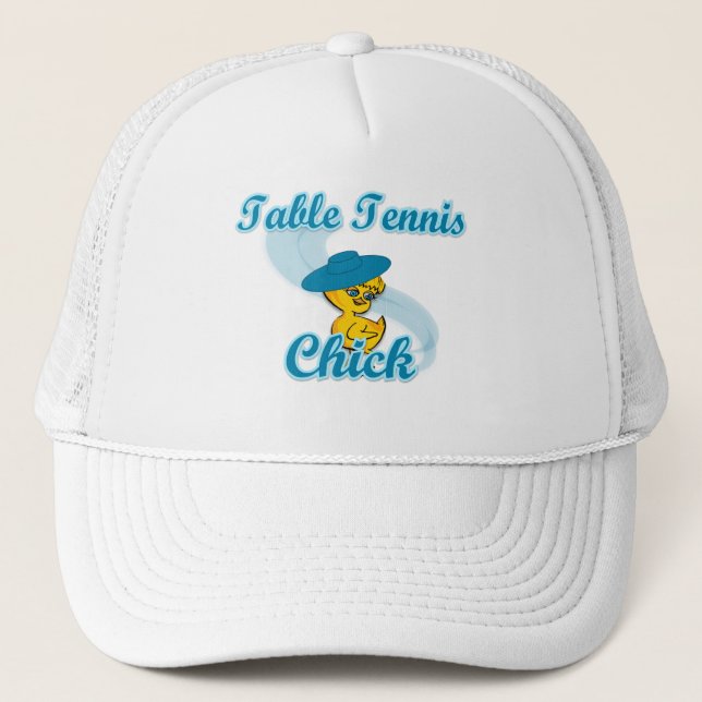 Table Tennis  Chick #3 Trucker Hat (Front)