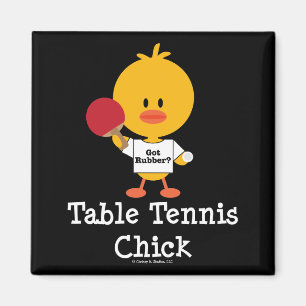 Table Tennis Chick Magnet