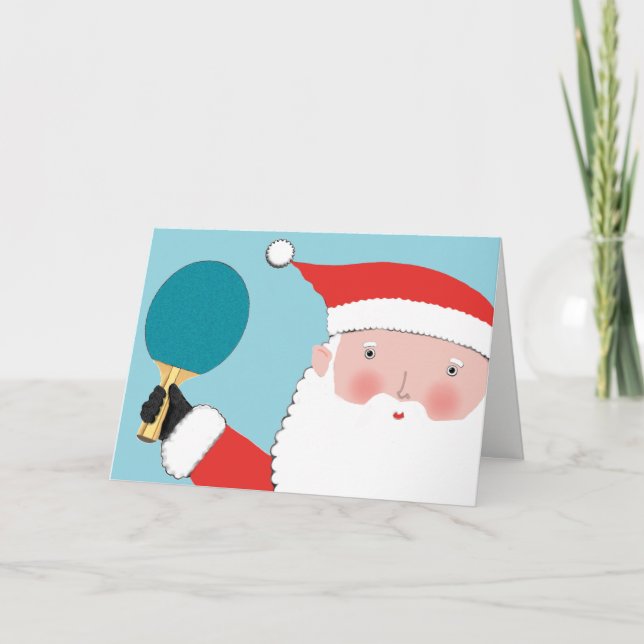 Table Tennis Christmas Holiday Card (Front)