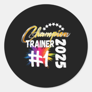 Table-tennis Dminton Volleyll Golf Handll Champion Classic Round Sticker