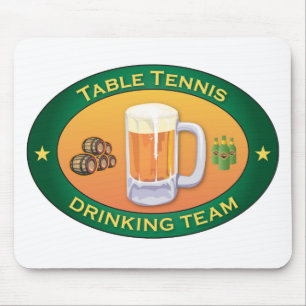 Table Tennis Drinking Team Mouse Pad