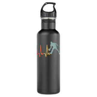 Table Tennis Heartbeat Ping Pong Player Cool Retro 710 Ml Water Bottle