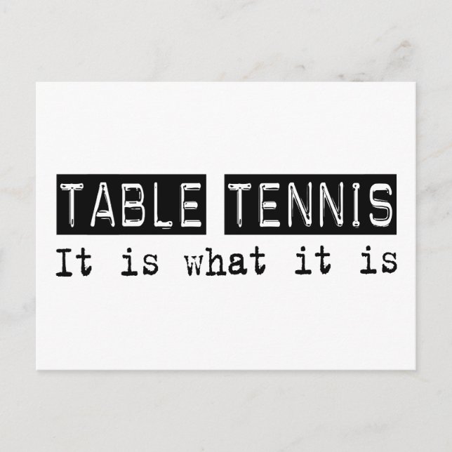 Table Tennis It Is Postcard (Front)
