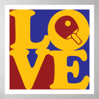 Table Tennis Love Poster