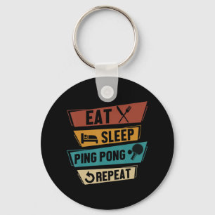Table Tennis Lover Eat Sleep Ping Pong Repeat  Keychain