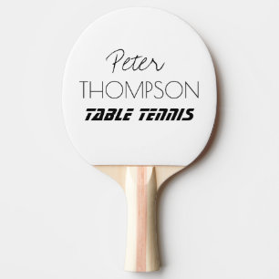 Table Tennis Monogram White Ping Pong Paddle