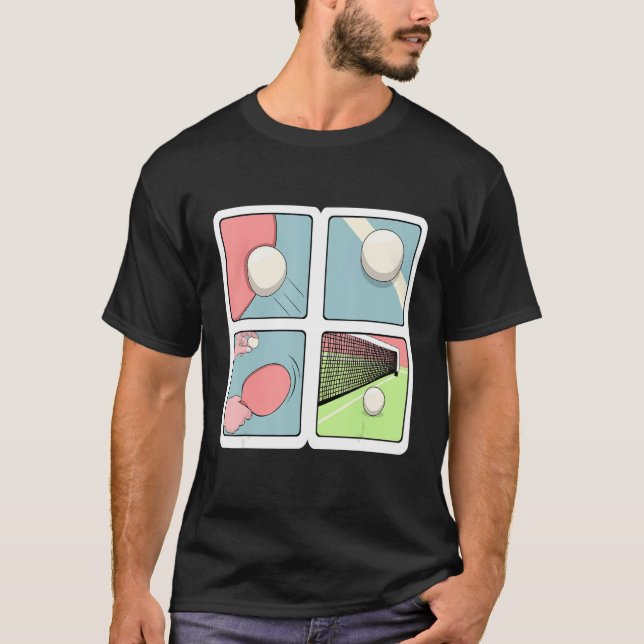 Table Tennis Paddle Champion Whiff Whaff Ping Pong T-Shirt (Front)