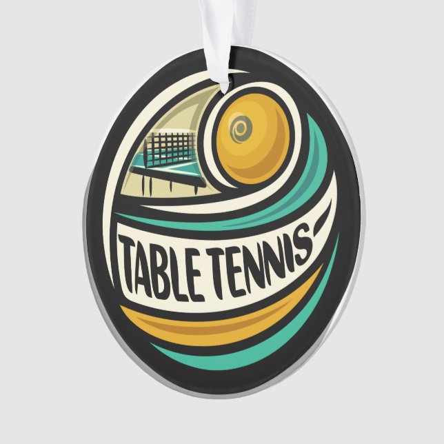 Table Tennis ping Pong  Ornament (Front)
