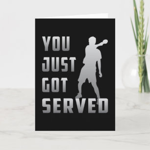 Table Tennis Ping Pong Paddle Player Funny Gift Card