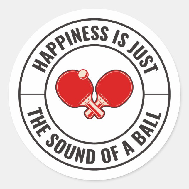 Table tennis Ping pong paddles Players Classic Round Sticker (Front)