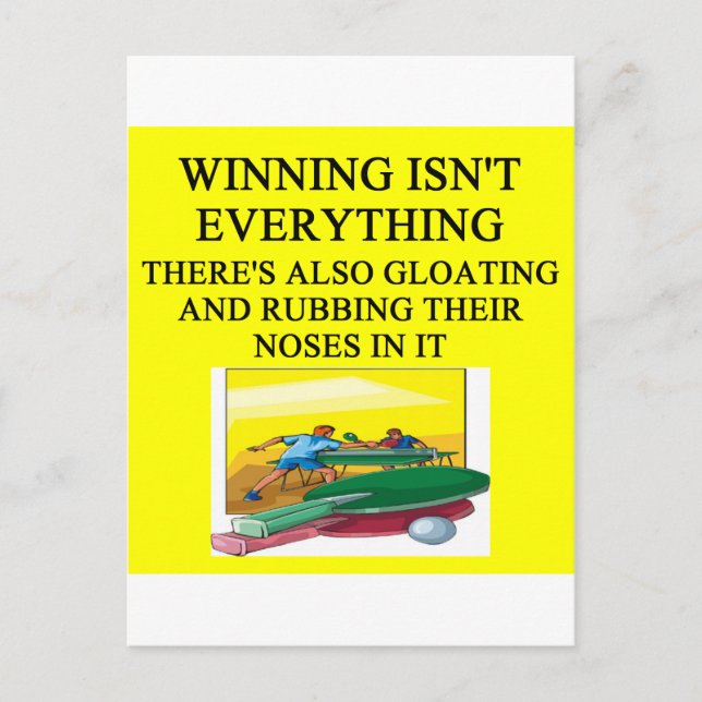 table tennis ping pong postcard (Front)