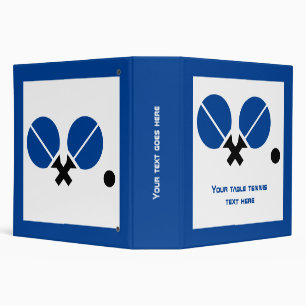 Table tennis ping-pong rackets and ball black blue binder