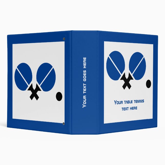 Table tennis ping-pong rackets and ball black blue binder (Background)