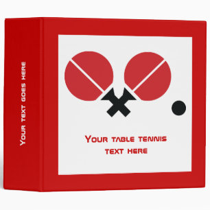 Table tennis ping-pong rackets and ball black, red binder