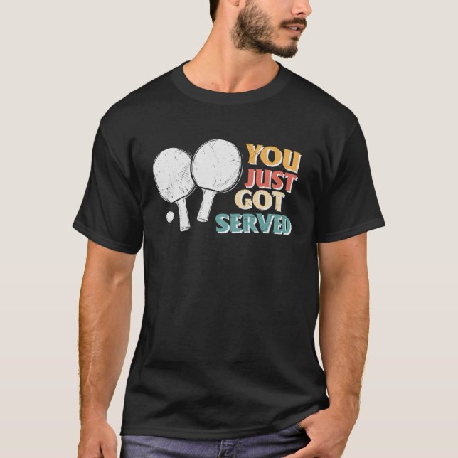 Table Tennis Player Men Women Ping Pong Ball Team  T-Shirt (Front)