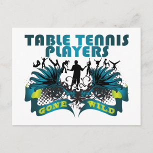 Table Tennis Players Gone Wild Postcard