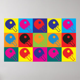 Table Tennis Pop Art Poster