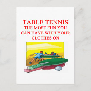 table tennis postcard