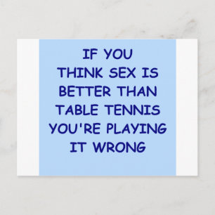 table tennis postcard