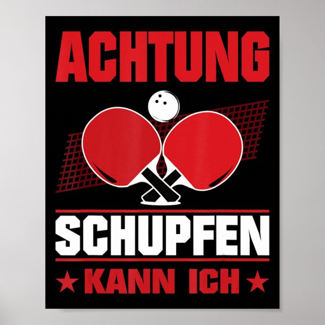 Table tennis shoes and push king  poster (Front)