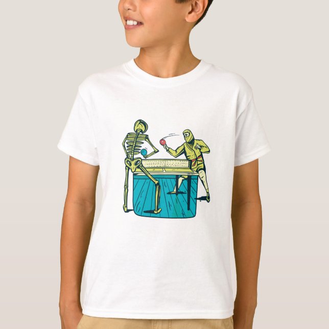 Table Tennis Skeleton T-Shirt (Front)