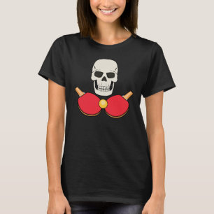 TABLE TENNIS SKULL T-shirt Design for Women