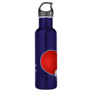 Table Tennis Sports Emphasis paddle and ball 710 Ml Water Bottle