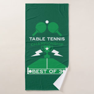 Table Tennis Tournament Bath Towel
