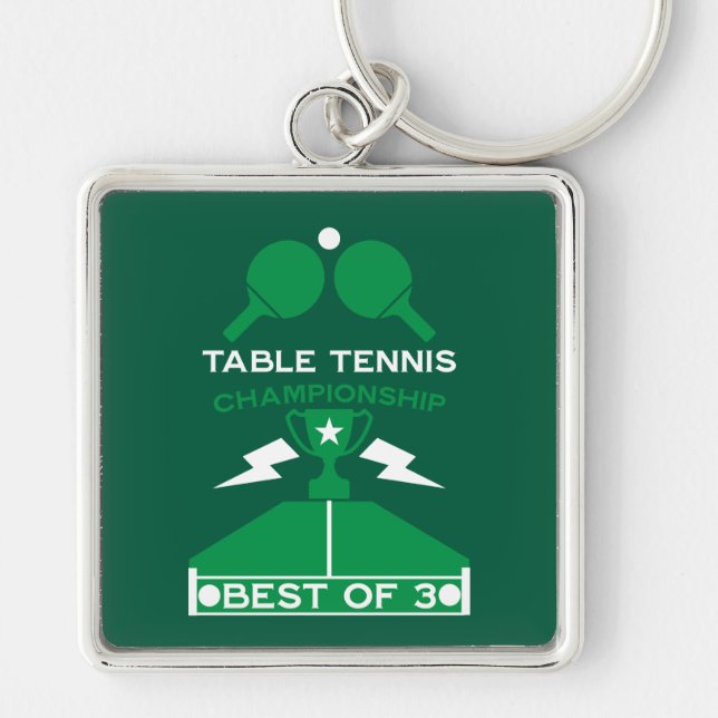 Table Tennis Tournament Keychain (Front)