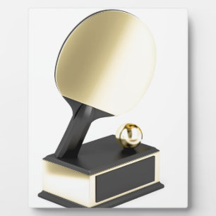 Table tennis trophy plaque