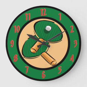 Table Tennis Wall Clock
