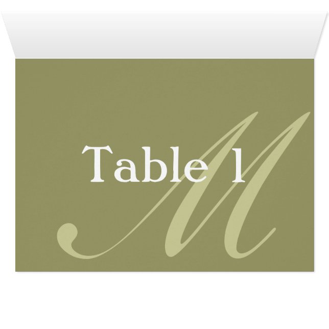 Table Tent Monogram Card (Inside Horizontal (Bottom))