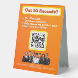 Table Tent Sign