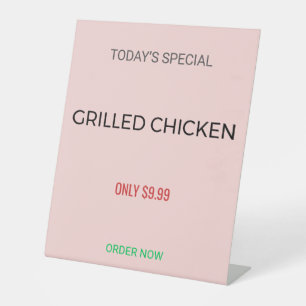 Table Tent Sign Custom Menu Wedding Promo